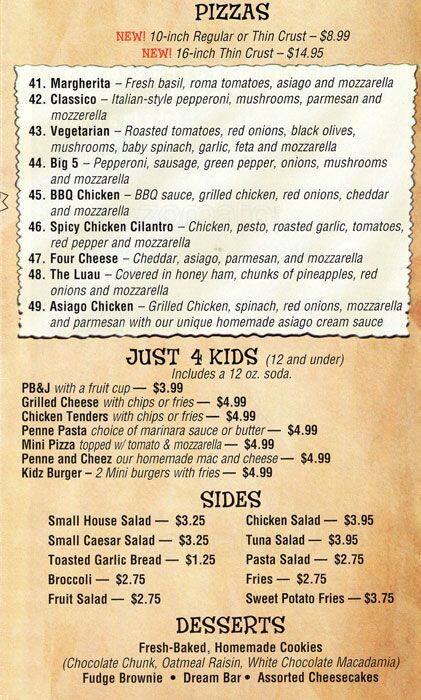 Menu of Oliver's Eatery, Far North Dallas, Dallas  