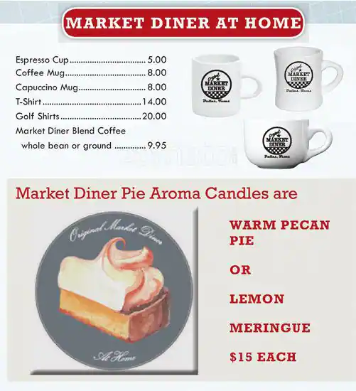 Menu of Original Market Diner, Oak Lawn, Dallas  