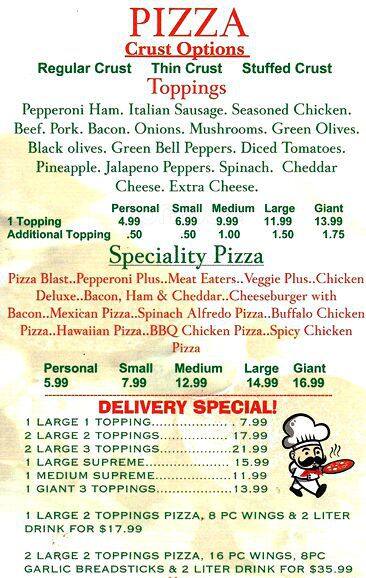 Menu of Pizza Den, Arlington, Arlington  