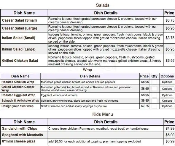 Menu of Pizza X-Press, Far North Dallas, Dallas  