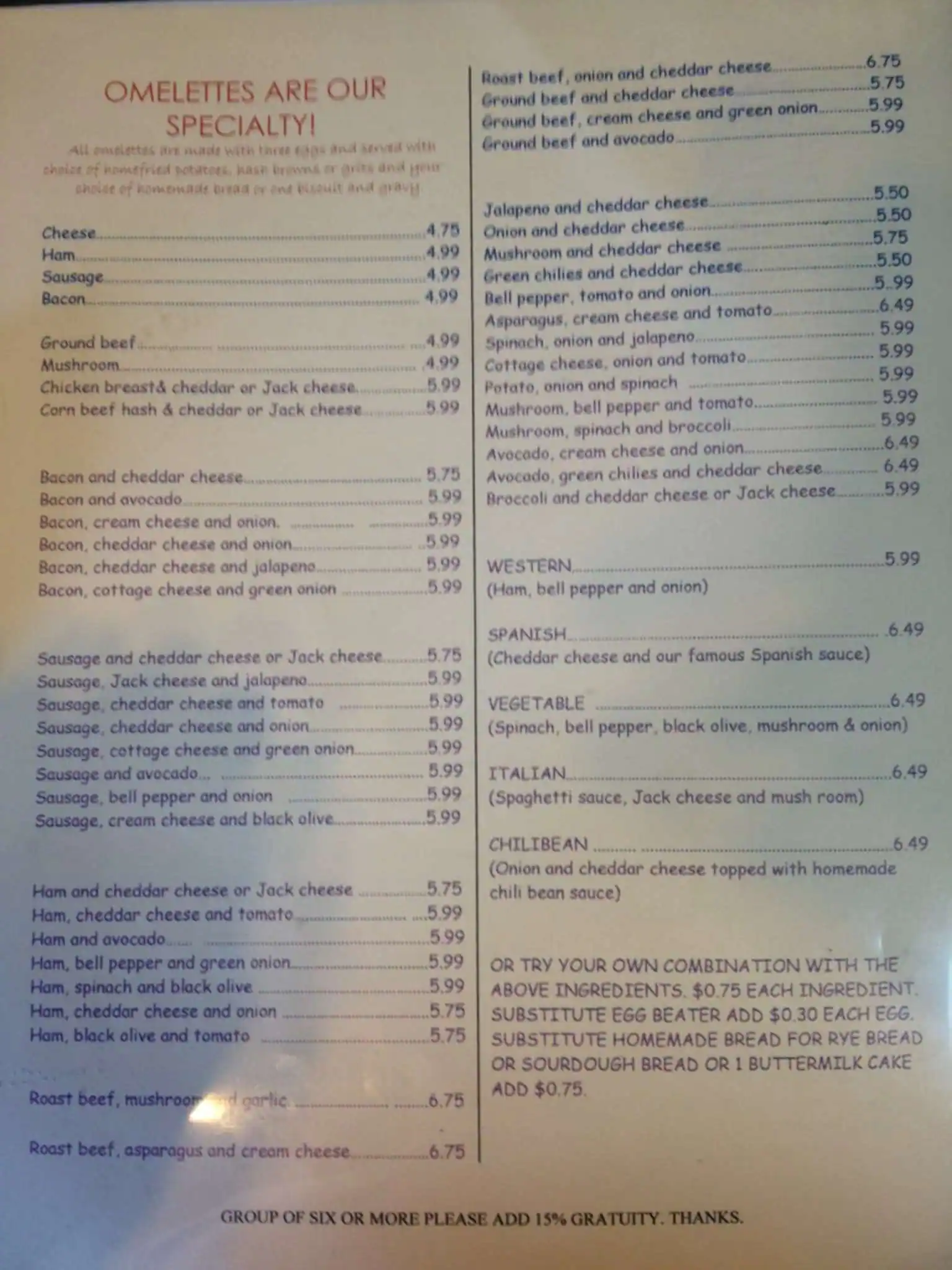 Menu of Rise & Shine, Arlington, Arlington  