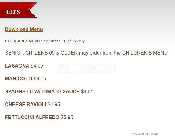 Menu of Sali's New York Style Pizza, Lochwood, Dallas  