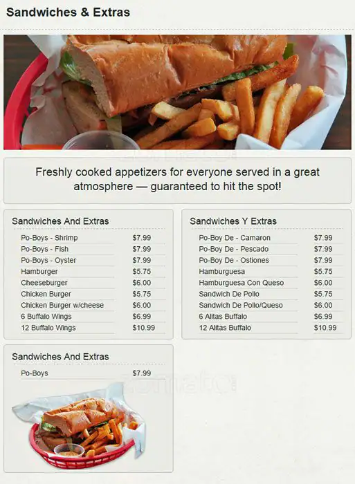 Menu of Seafood Shack, Northwest Dallas, Dallas  