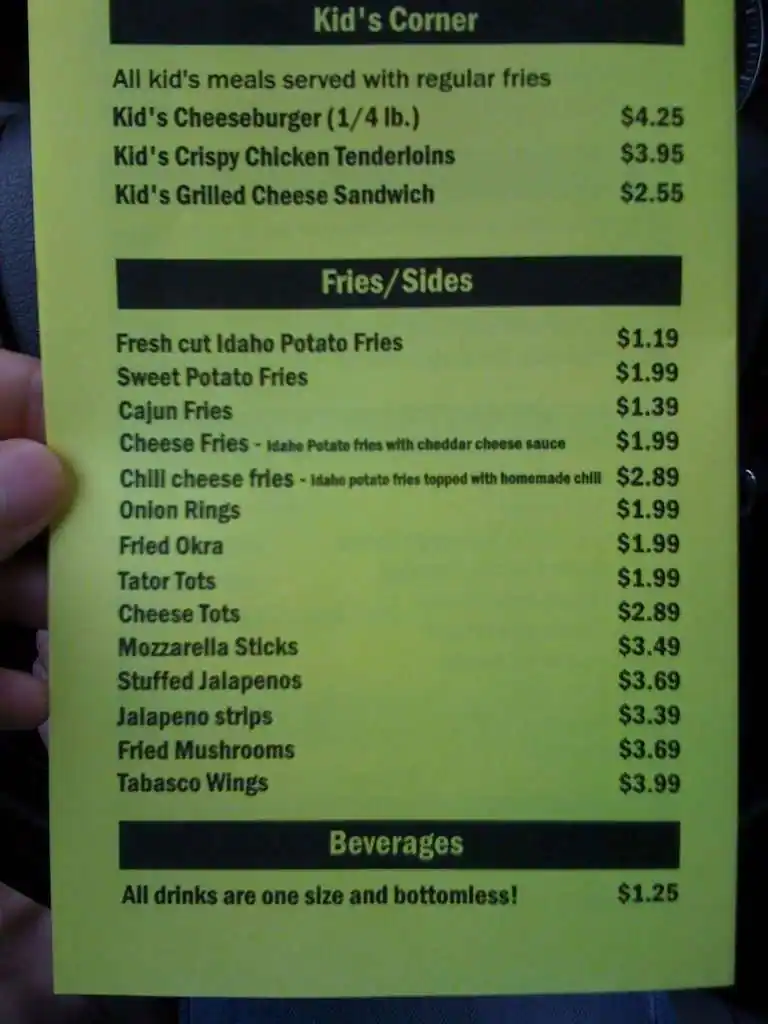 Menu of Simply Burgers, North Arlington, Arlington  