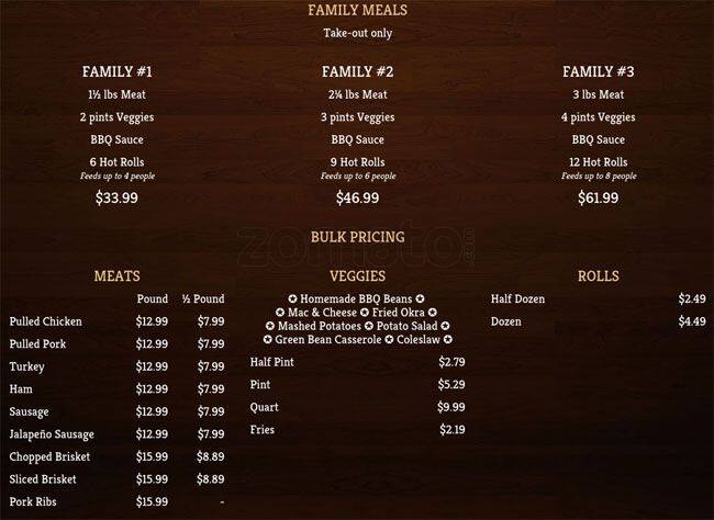 Menu of Sonny Bryan's Smokehouse, Downtown, Dallas  