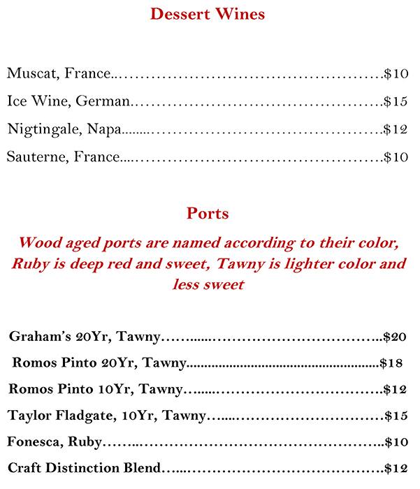 Menu of St. Martin's Wine Bistro, Lower Greenville, Dallas  