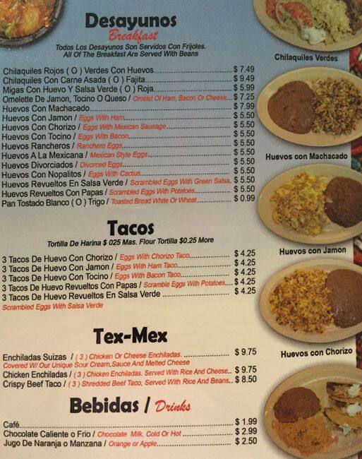 Menu of Lupita's Restaurant, Kessler, Dallas  