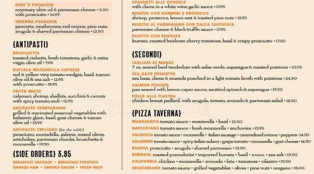 Menu of Taverna (Dallas), Oak Lawn, Dallas  