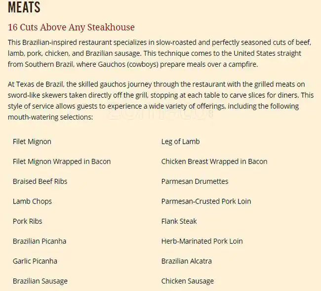 Best restaurant menu near Park Lane Dallas