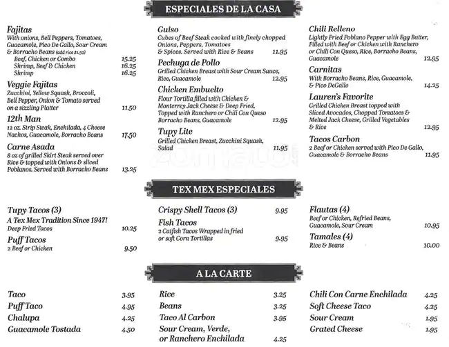 Menu of Tupinamba, North Dallas, Dallas  