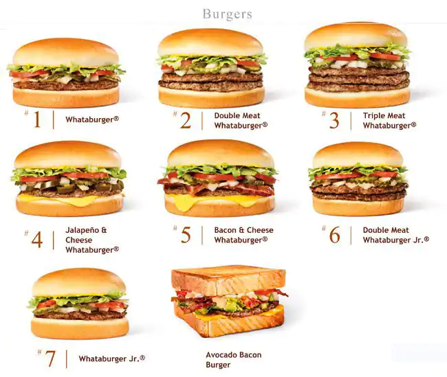 Menu of Whataburger, Burleson, Burleson  