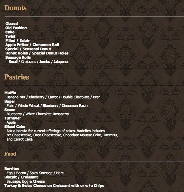 Menu of Caffe Promenade, Allen, Allen  