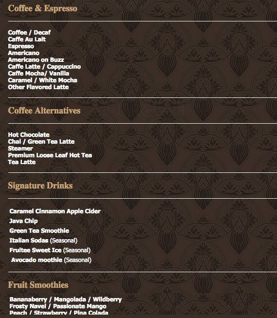 Menu of Caffe Promenade, Allen, Allen  