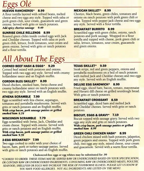 Menu of The Egg & I, Far North Dallas, Dallas  