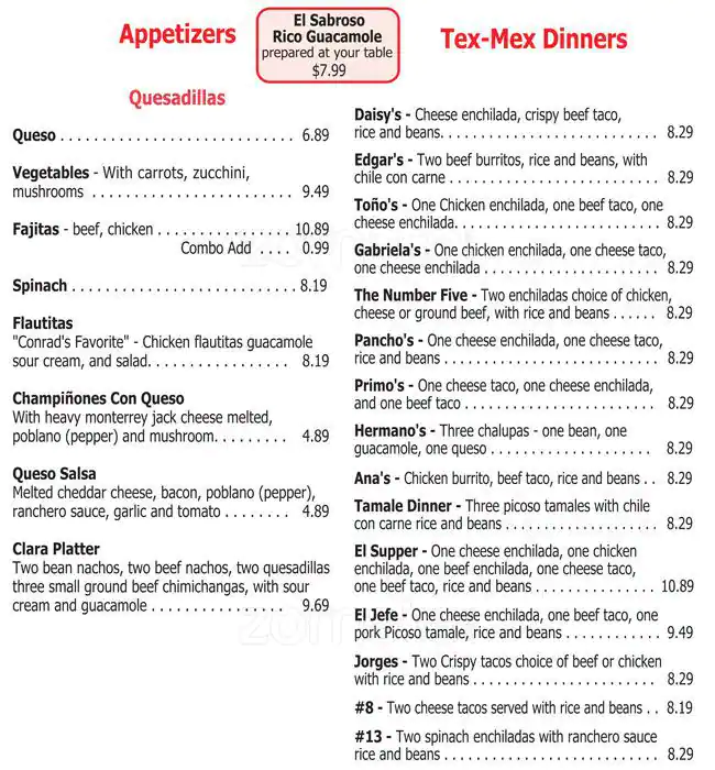 Tasty food Tex-Mexmenu Burleson, Burleson