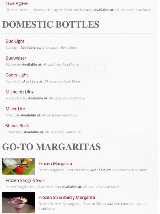 Menu of Frescos Cocina Mexicana, Burleson, Burleson  