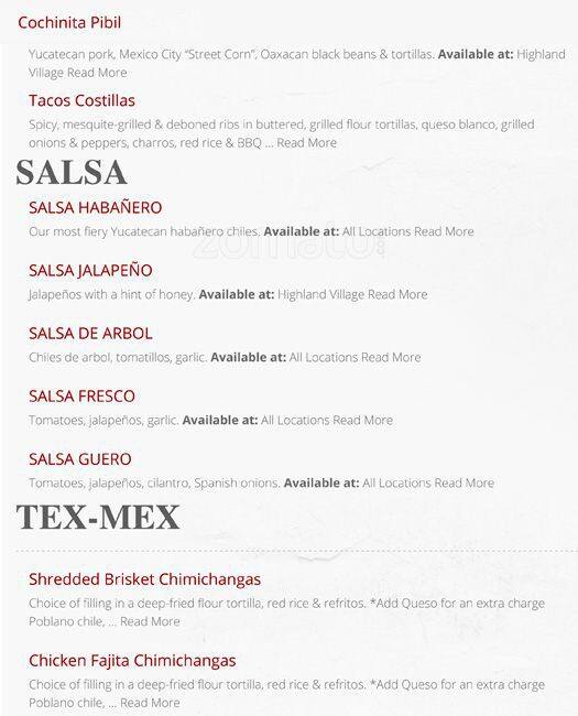 Menu of Frescos Cocina Mexicana, Burleson, Burleson  
