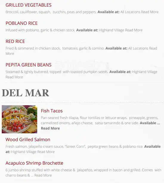 Menu of Frescos Cocina Mexicana, Burleson, Burleson  