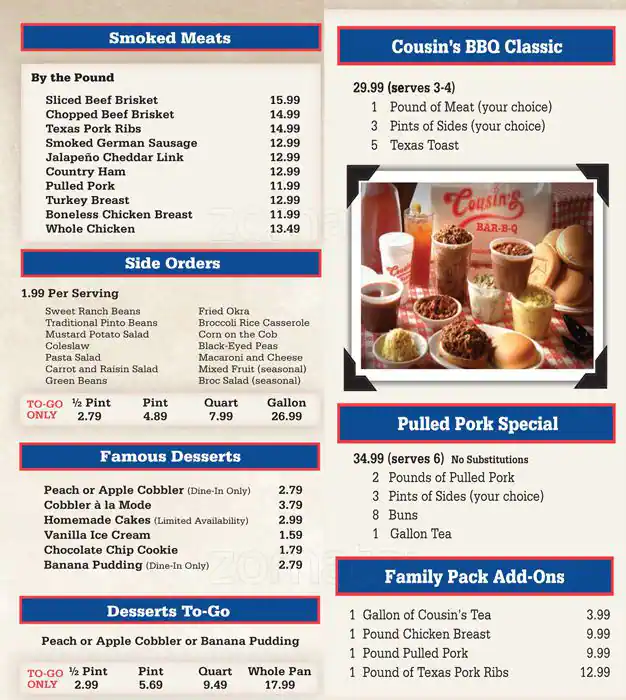 Best restaurant menu near Burleson Burleson