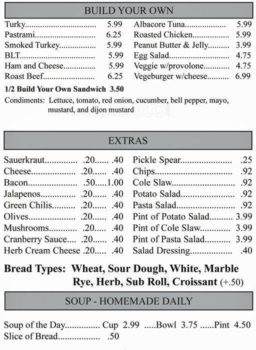 Menu of Stone Soup Cafe, Burleson, Burleson  