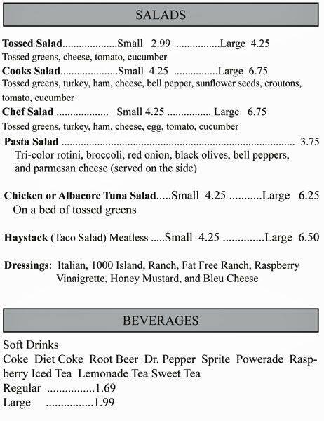 Menu of Stone Soup Cafe, Burleson, Burleson  