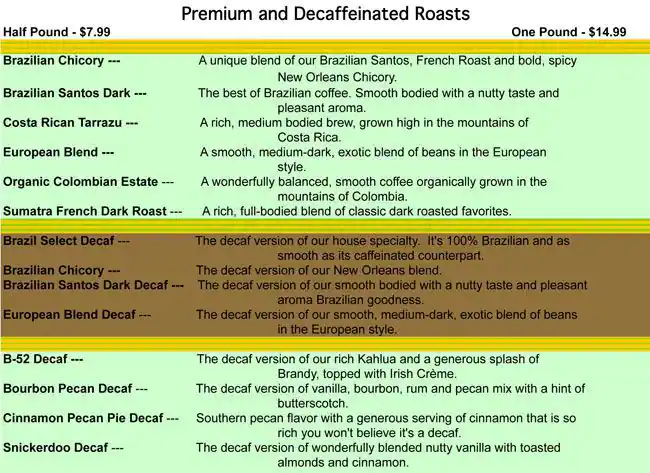 Menu of Cafe Brazil, Kessler, Dallas  