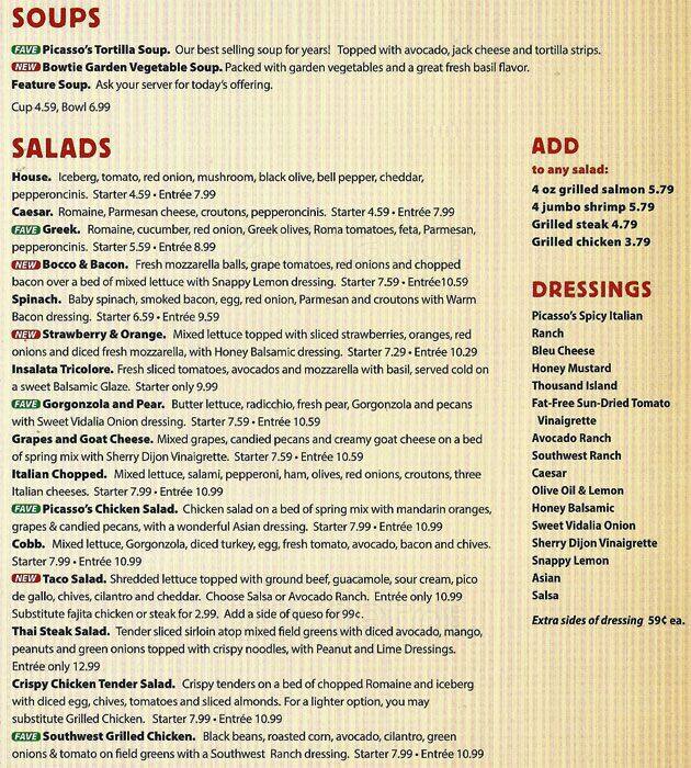 Best restaurant menu near Dallas Parkway Far North Dallas Dallas