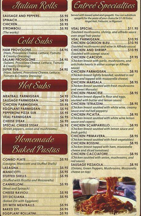 Menu of Dino's Pizzeria, Hurst, Bedford  