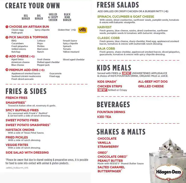 Menu of Smashburger, South Arlington, Arlington  