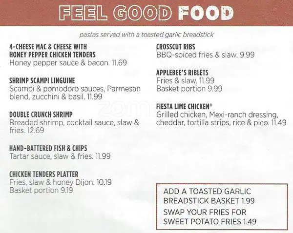 Menu of Applebee's Grill + Bar, Far North Dallas, Dallas  