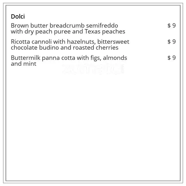 Menu of Lucia, Bishop Arts District, Dallas  