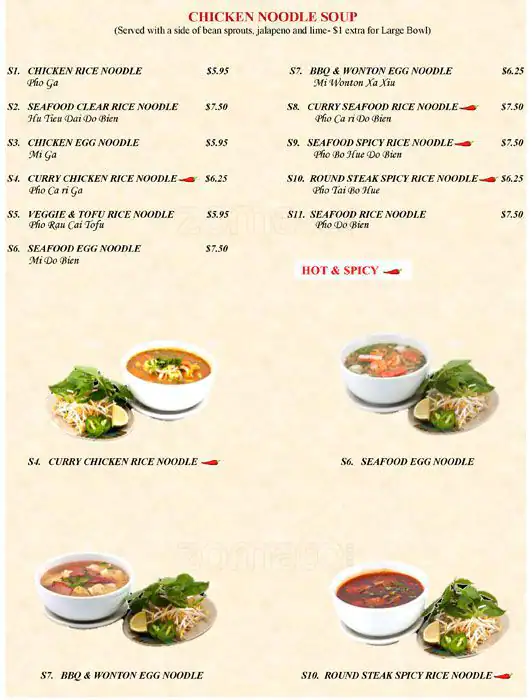 Menu of Pho Crystal, Fairview, Allen  