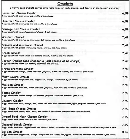 Menu of Elk's Diner, Burleson, Burleson  