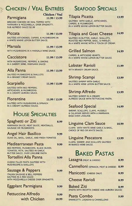 Menu of Spazo Restaurant & Bar, Allen, Allen  