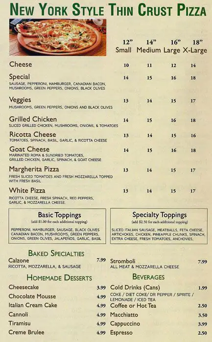 Menu of Spazo Restaurant & Bar, Allen, Allen  