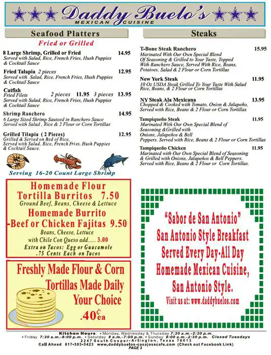 Tasty food Mexican, Seafoodmenu Arlington, Arlington