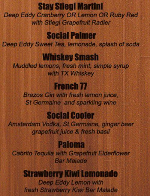 Menu of The Social House, Dallas, Addison  