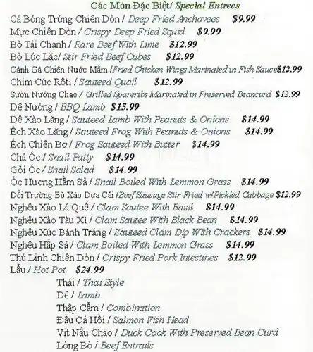Menu of Pho 21 Noodles & Grills, Arlington, Arlington  