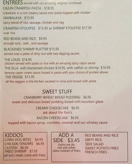 Menu of The Free Man Cajun Cafe & Lounge, Deep Ellum, Dallas  