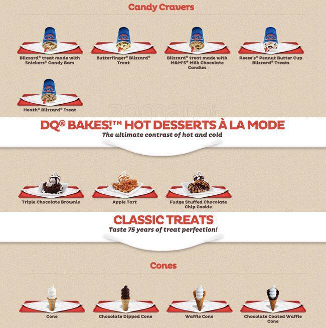 Menu of Dairy Queen, Allen, Allen  