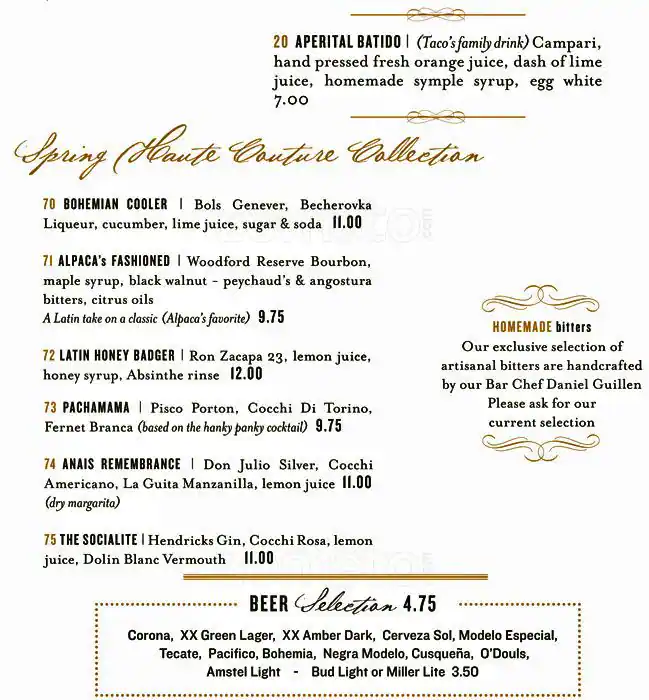 Menu of La Duni Latin Kitchen, Fairview, Allen  