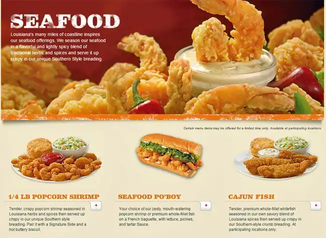 Menu of Popeyes, Northwest Dallas, Dallas  