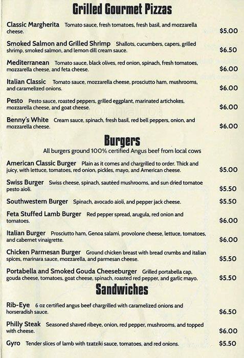 Menu of Benny's Classic Grill, Lochwood, Dallas  