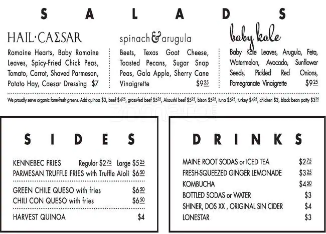 Menu of Hopdoddy, Park Cities, Dallas  