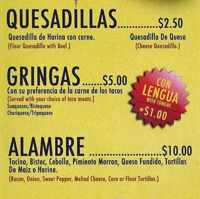 Menu of Havana Cafe, Casa Linda, Dallas  