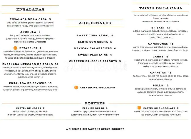 Menu of Meso Maya, Oak Lawn, Dallas  