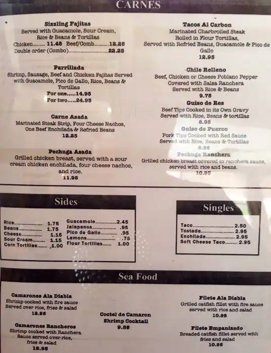 Menu of Buena Vista, West Dallas, Dallas  