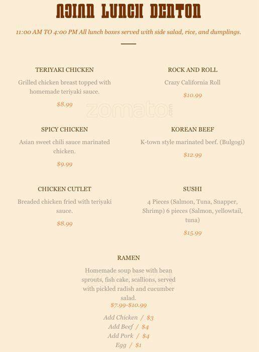 Menu of Kays Restaurant & Bar, Lovefield, Dallas  