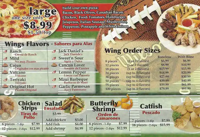 Menu of Signature Sport Wings, Far North Dallas, Dallas  