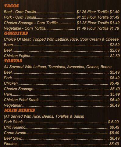 Menu of Danny's Tacos, Cantina & Grill, Arlington, Arlington  